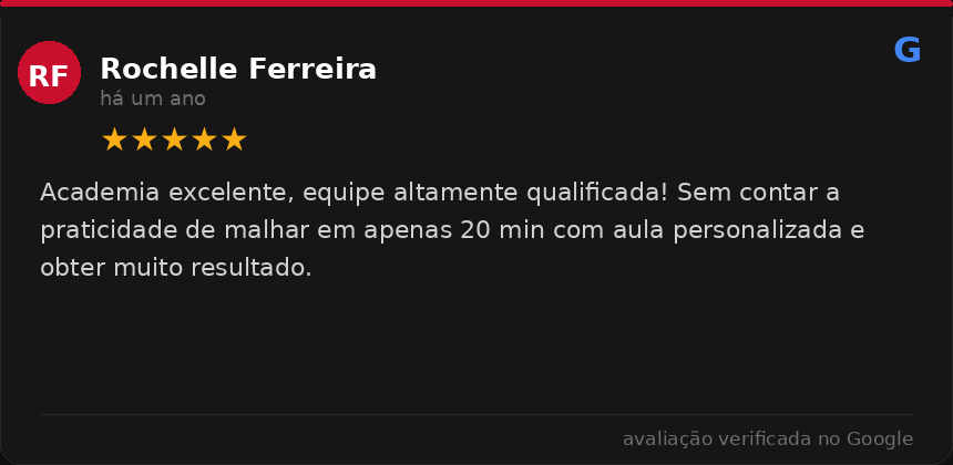 Avaliação Google - Rochelle